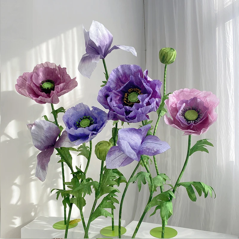 betterlove Wedding Lavender Giant Flower Decoration Giant  Artificial Flower Wedding Shop Store Display Giant Paper Flowers