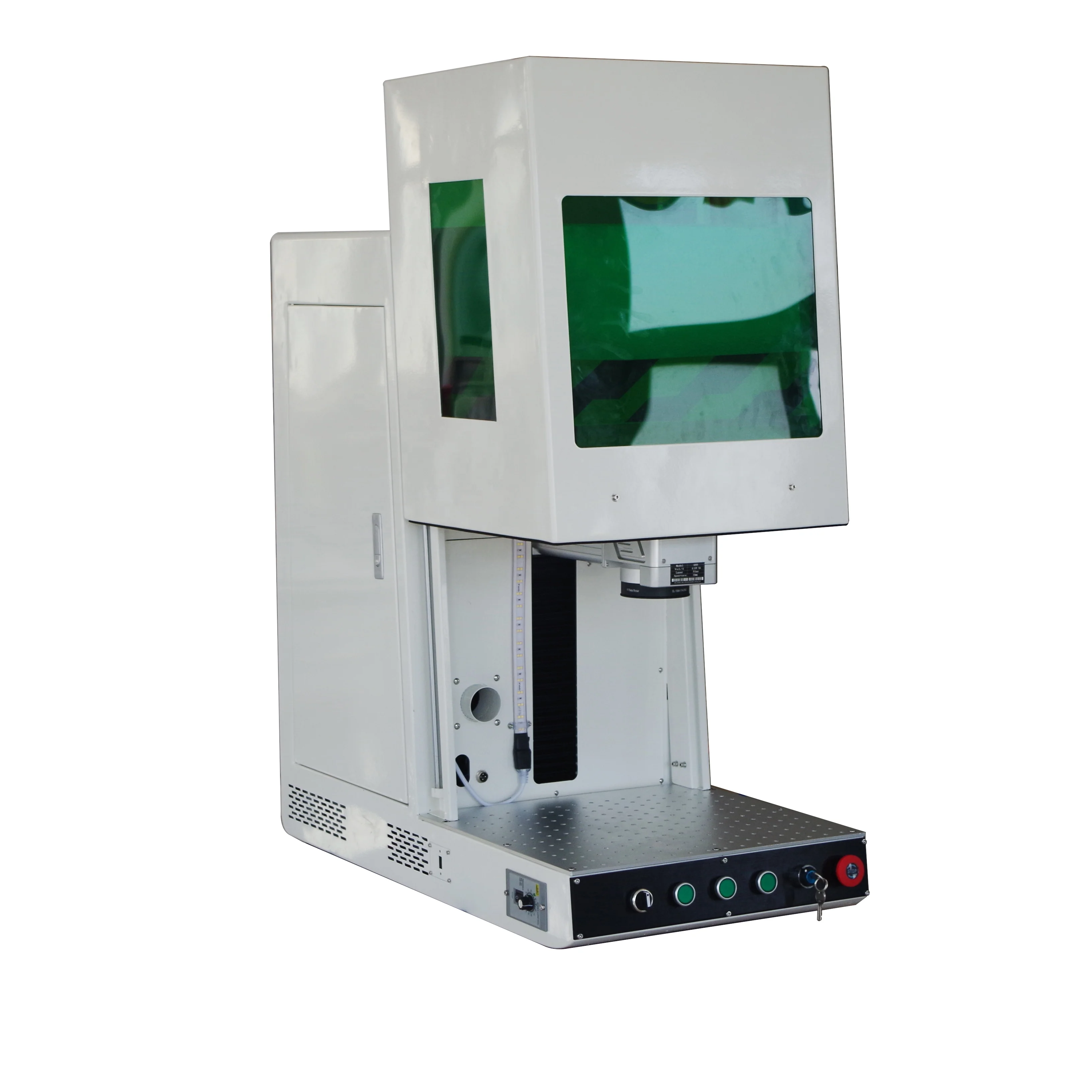 Crystal acrylic visual electric lift  marking max microchip fiber laser marking  machine for  gold jewelry copper