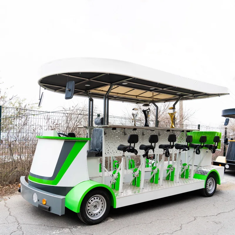 16-Person Park Sightseeing Mobile Electric Beer Bike Europe Standard Street Steel Fork Disc Brake Ordinary Pedal Beach Cycling