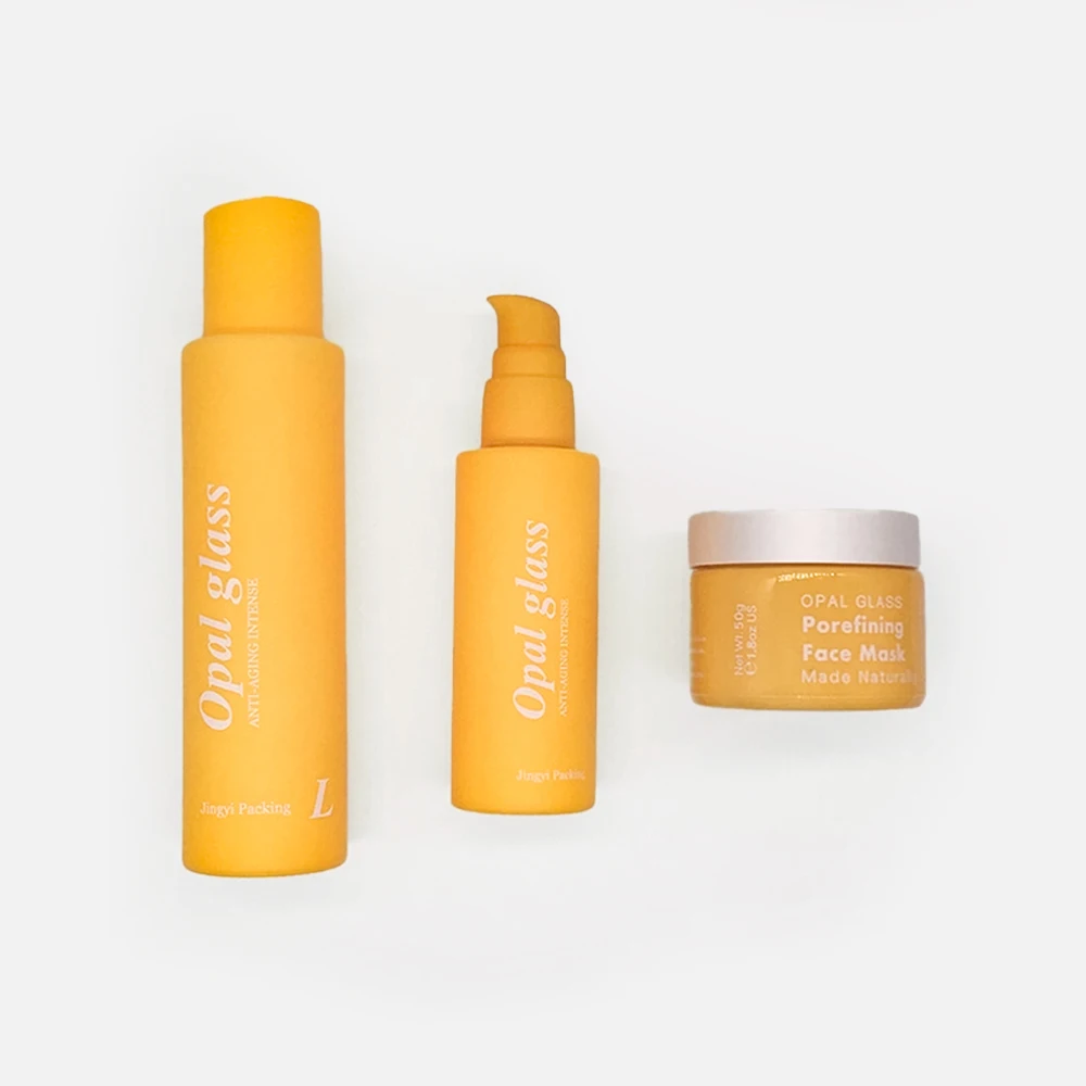 Косметическая сывороточная бутылка из опалового стекла с насосом