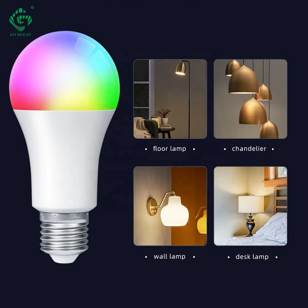 China Manufacturer Energy Saving Lightbulb E26 E27 Bulb Lamp LED Smart Bulb WiFi BT RGB Smart Bulbs