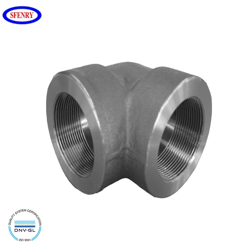 Sfenry Forged A105 Carbon Steel DN25 DN50 DN100 90 Degree Elbow WELDING