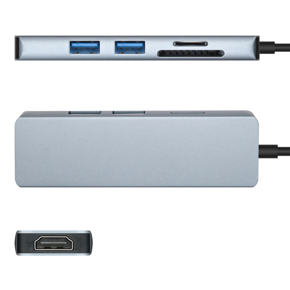 Best Selling Mac book C Adapt Type  Type-C Pro Aluminum Usb Hub 5 In 1