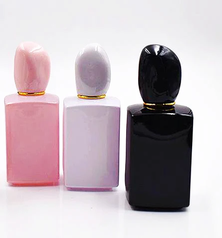 wholesale luxury 30ml 50ml 100ml square round spray cap empty refill glass bottle perfume bottle with packing