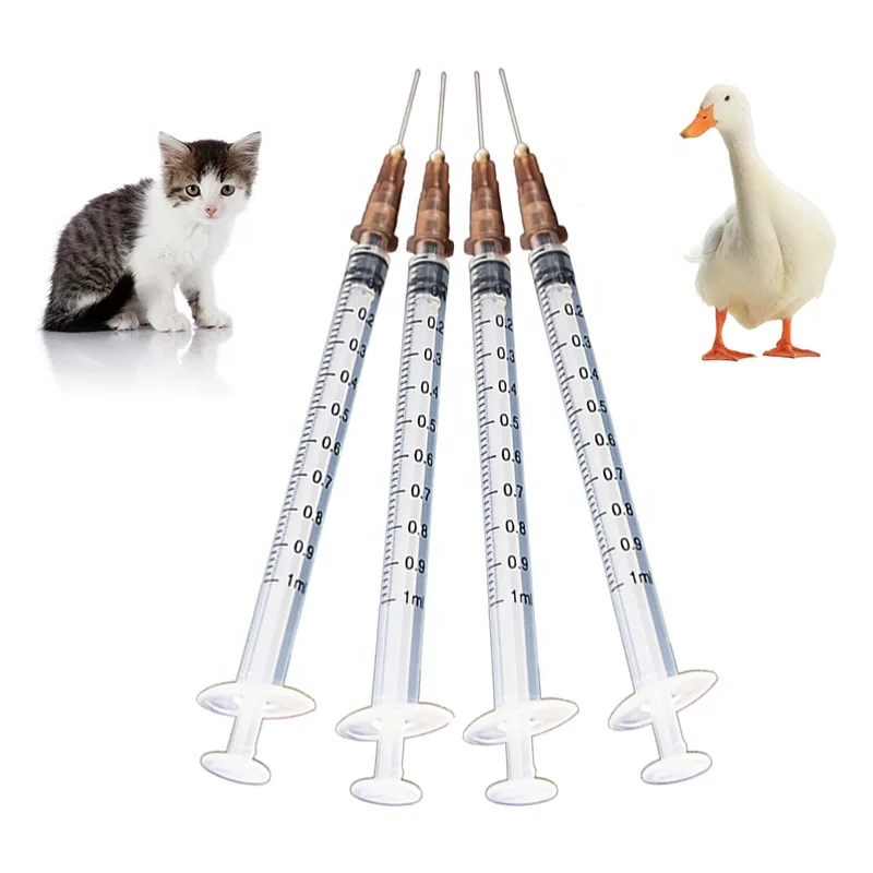 Veterinary Poultry antibiotic injection vaccine medicine use disposable plastic medical syringe animal syringe competitive price