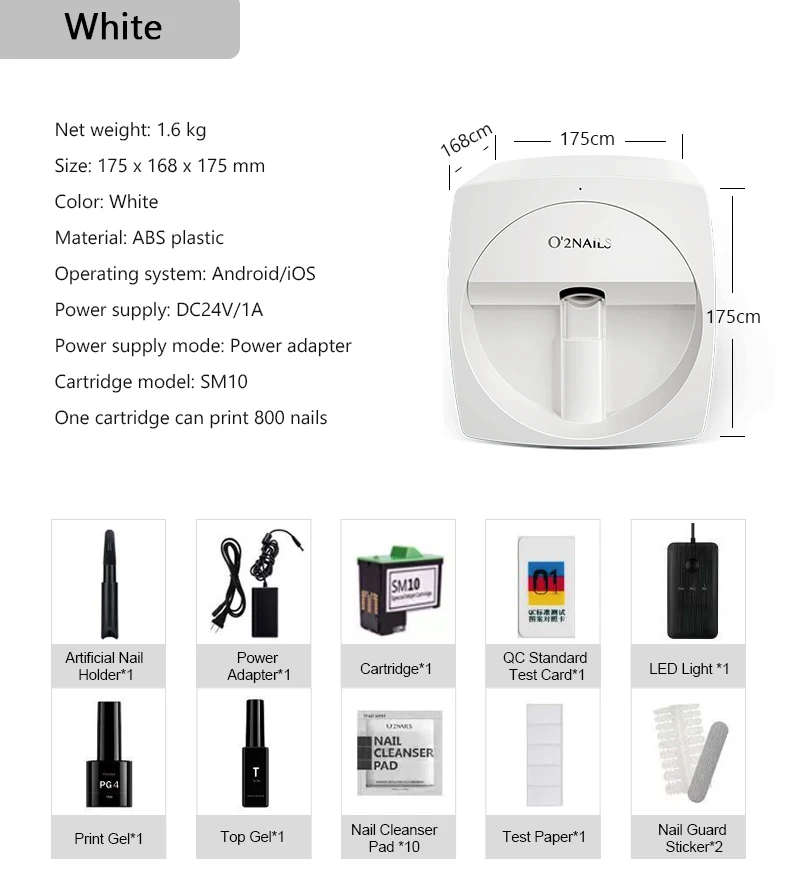 Digital Nail Printer wifi Smart Machine Automatic Electric Nail Printer 3D Digital Nail Printer