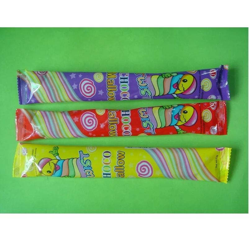 12g chocolate coated twist twirl marshmallow Cotton candy floss