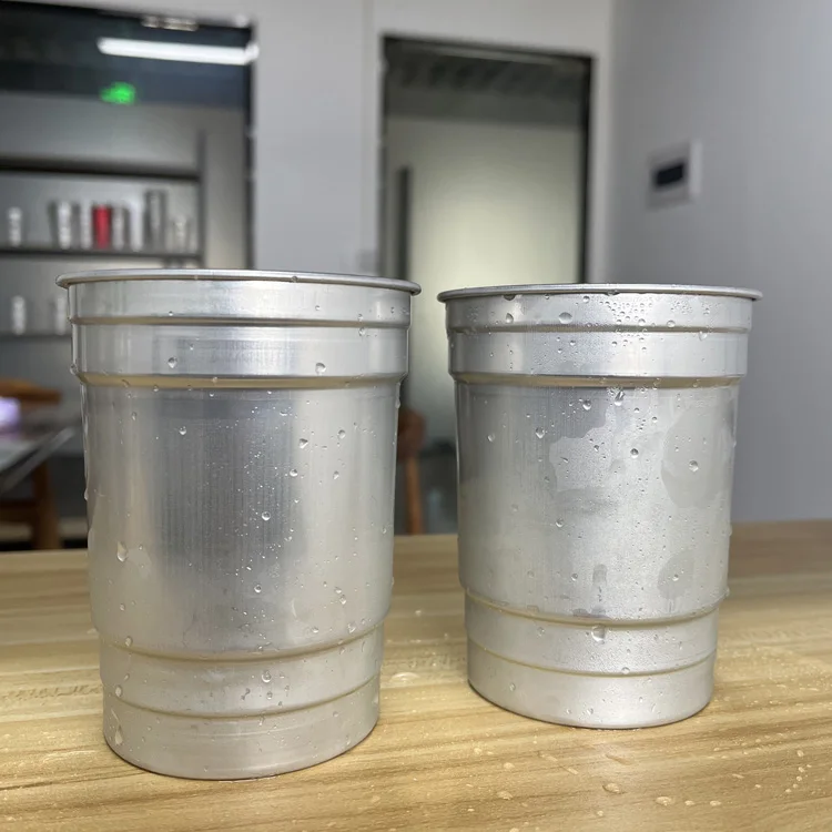 Hot Sale New Portable Recyclable Match Party Mug Cold Drink Coffee Milky Tea Beer Aluminum Cups Custom
