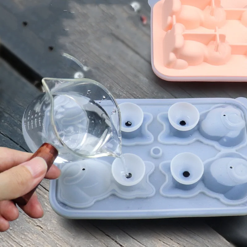 New silicone ice cube Ice cube Ice cube Cat mold Animal Cat mold home food grade