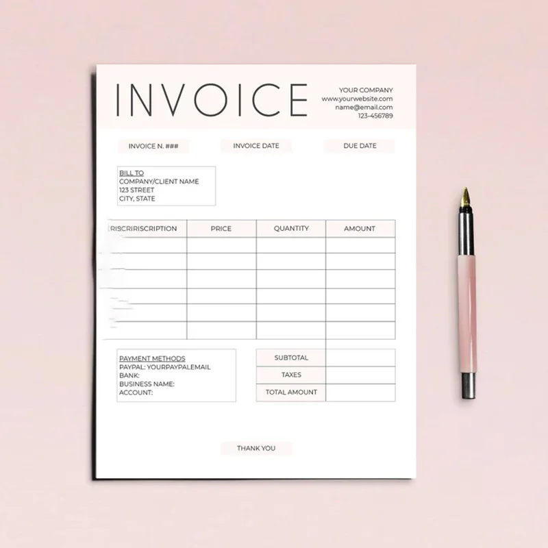 Wholesale Custom Carbonless Bill Receipt Book 2Part 50Sets Sales Book For Commercial Paper