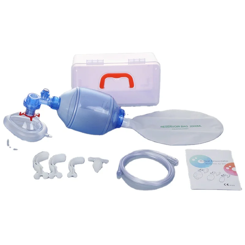 Canack brand Medical disposable portable pvc manual ambu bag resuscitator for adult infant use pediatirc