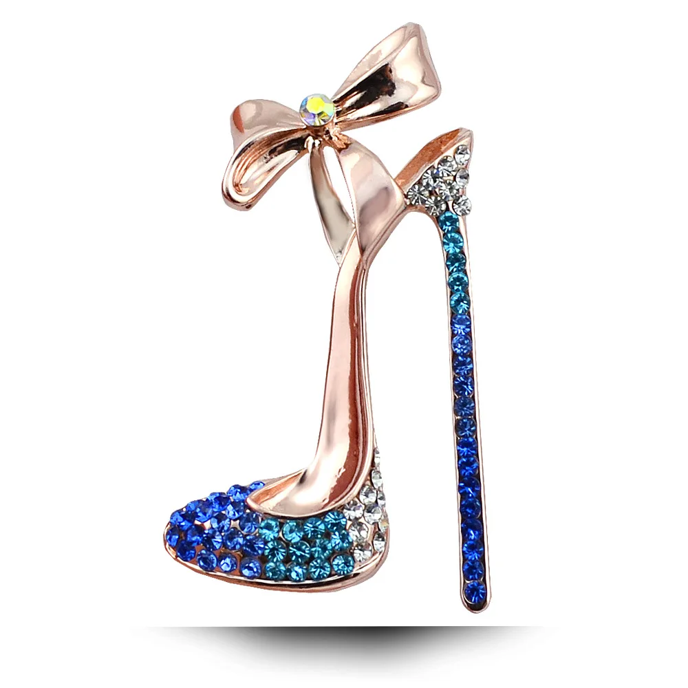 С украшением в виде кристаллов на высоком каблуке обувь, брошь на застежке, ювелирное изделие, подарок для мужчин и женщин