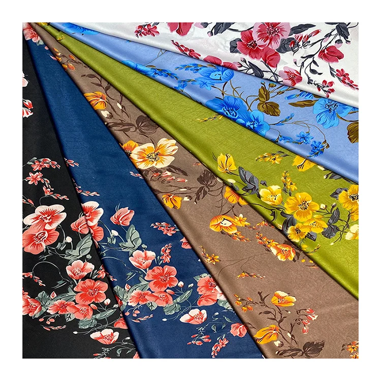 Factory price Ready goods Manufacturer digital printing rayon fabric 100% viscose fabric for dress