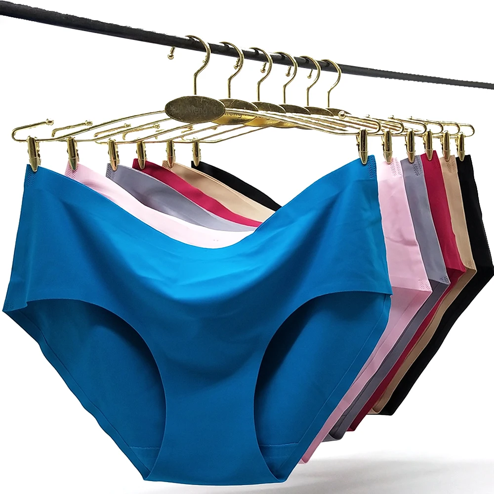 Yun Meng Ni Sexy Underwear Plain Color Seamless Panty Girls Briefs Lingerie