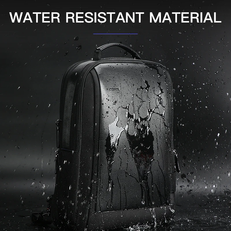 BOPAI Fashion 15.6 Inch Laptop Anti Theft Backpack USB Charging Men Large Capacity Nylon Compact Unisex Business Back Pack