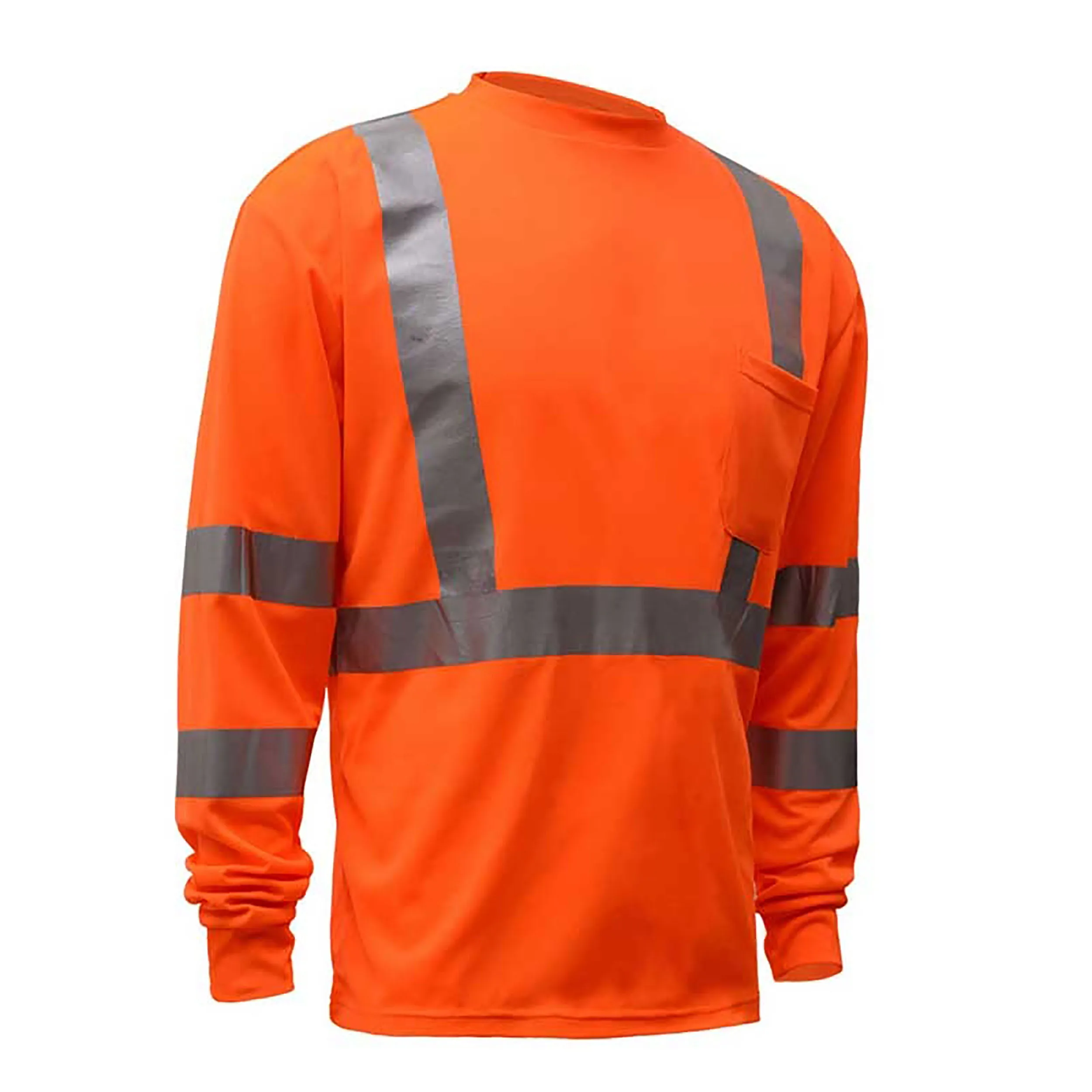ANSI Class 3 for outdoor workers Safe road construction breathable reflective high visibility long sleeves T-shirts