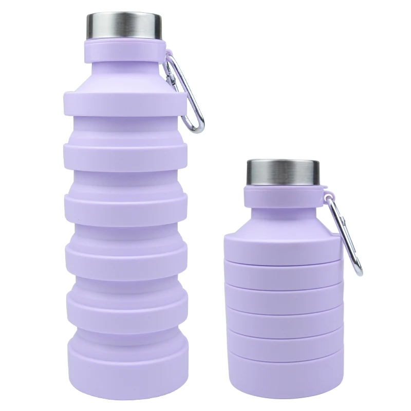 Fashion Collapsible Large Capacity Silicone Water Bottle Outdoor Sports Travelling