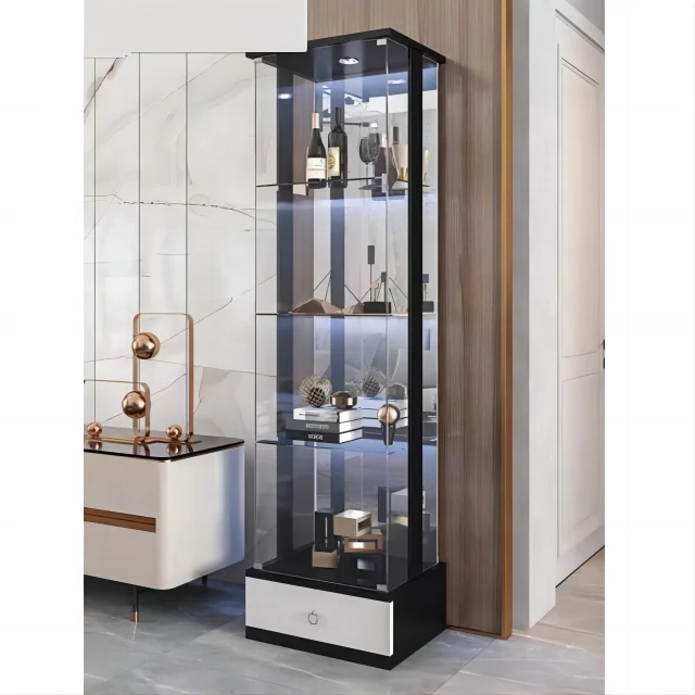 Modern Luxury Wine Storage Cabinet Home Bar Furniture for Dining and Kitchen Metal Wine Display Rack
