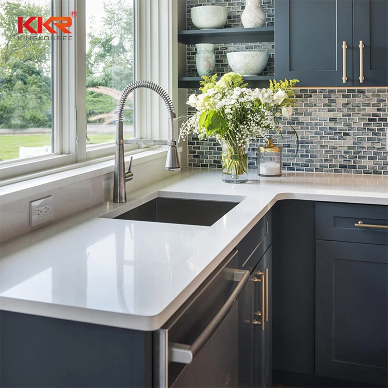 KKR solid surface countertop Kitchen worktop solid surface kitchen countertops Kitchen island Food preparation area