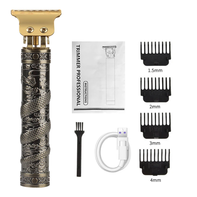 Cheap Price ABS USB Electric Hair Cut Machine Rechargeable Hair Clipper Man Shaver Vintage T9 Beard Trimmer