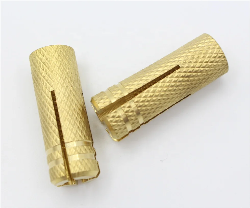 good quality brass drop in anchor with knurled surface