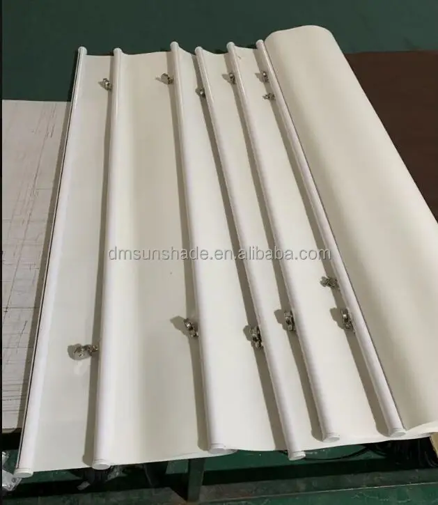 Outdoor Garden/Patio/Swimming Pool Manual Sliding Wave Pergola Sunshade Sails