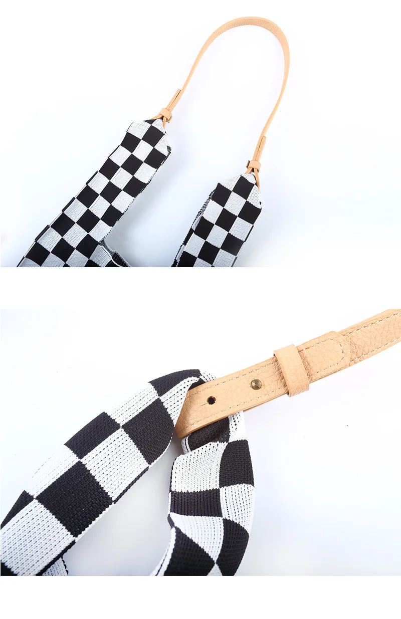 Fashionable PU Leather Bag Shoulder Strap Knitting Belt Shoulder Strap For Women Bag