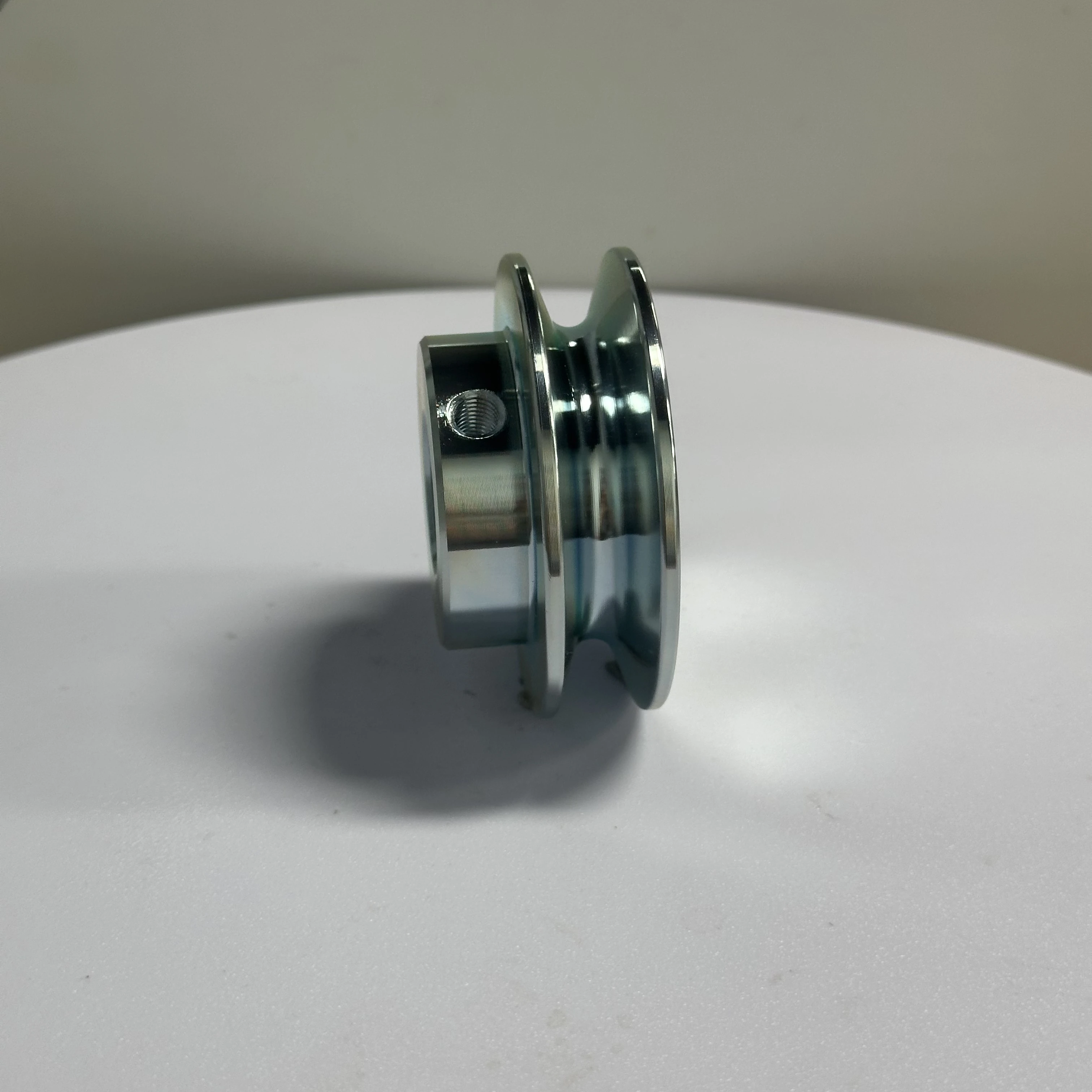 OEM/ODM Heavy Load High Quality Wear-resistant C45 Steel Zinc Plated Timing Belt Pulley without Teeth