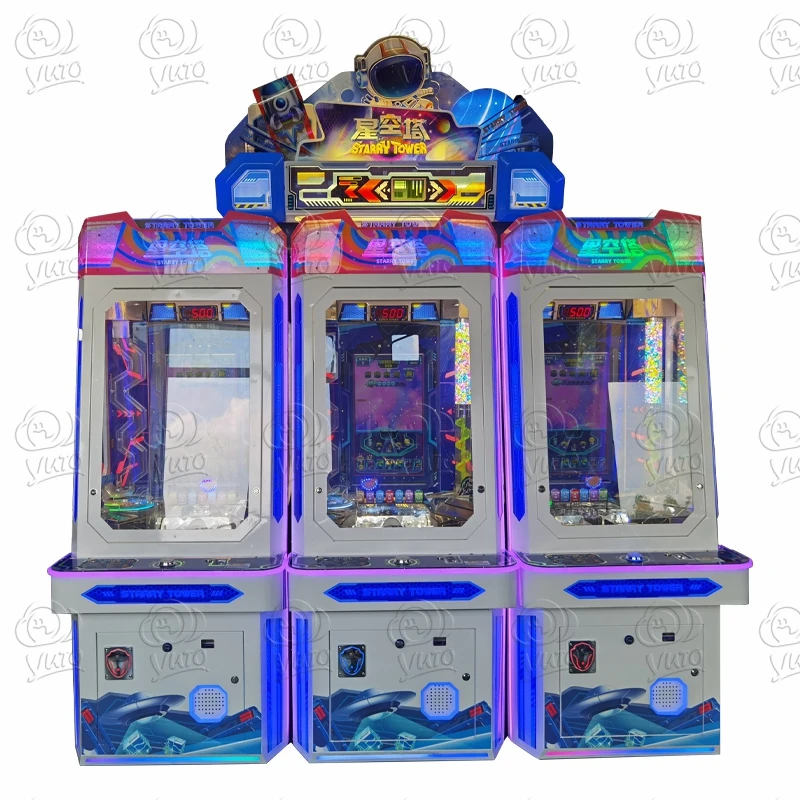 Factory Price Coin Pusher Game Machine 3P Starry Tower Made In China|Lottery Tickets Arcade Game Machine For Sale