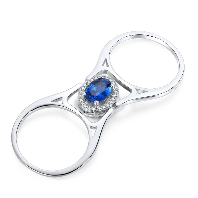 Wholesale 925 Sterling Silver Ruby Reversible Ring Latest Design Reversible Ring