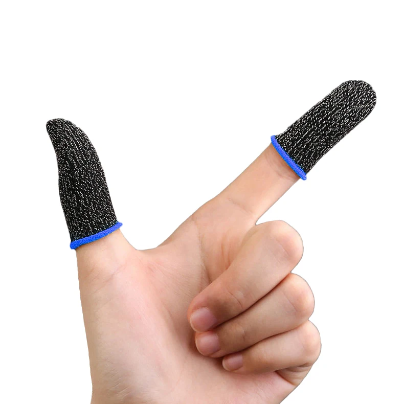 Hot Selling Gaming Carbon Fiber Finger Sleeve Touch Screen Professional Breathable Sweat-proof Finger Sleeve for Gaming