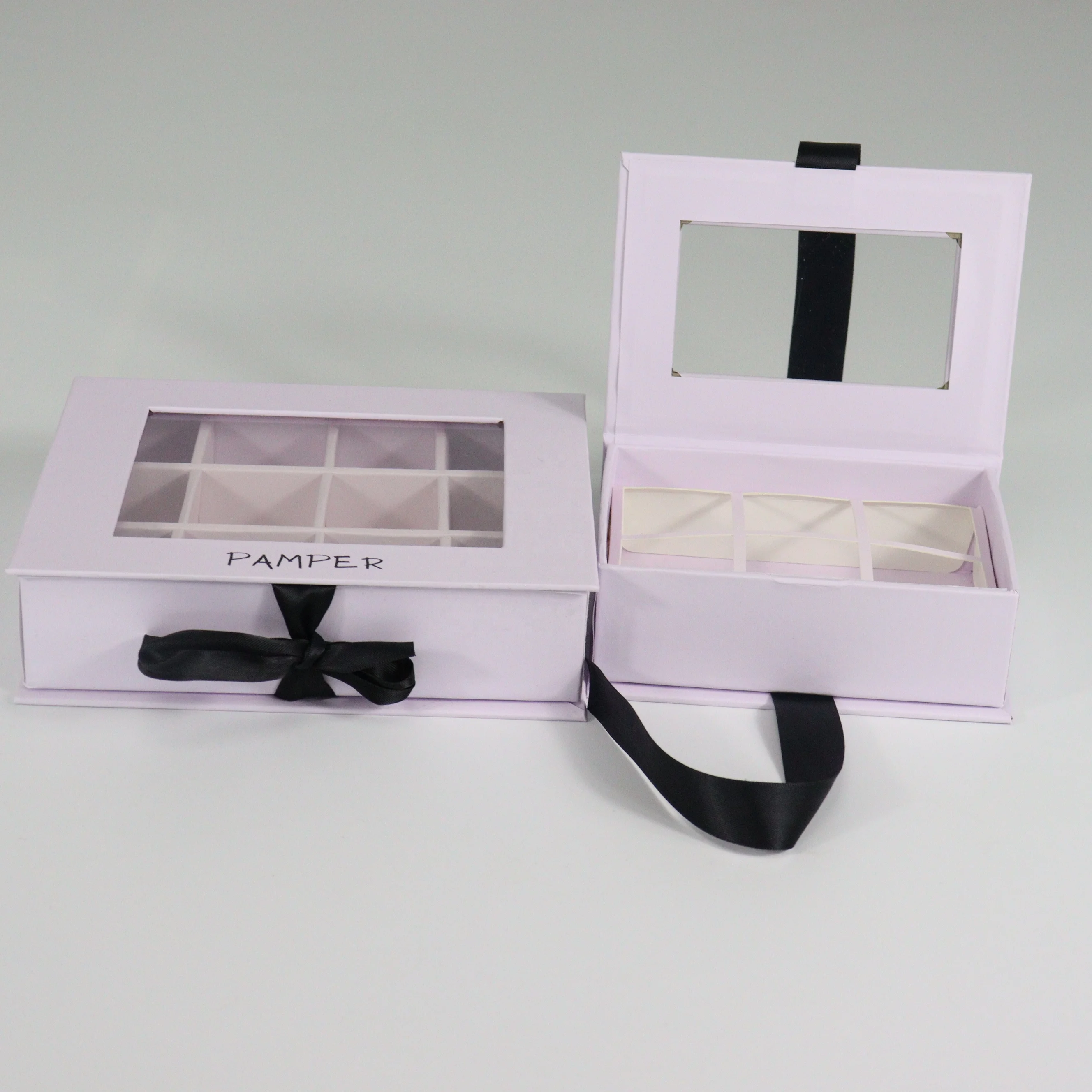 Custom makeup Blender Sponge set Packaging magnetic Box luxury beauty egg cardboard box with clear window