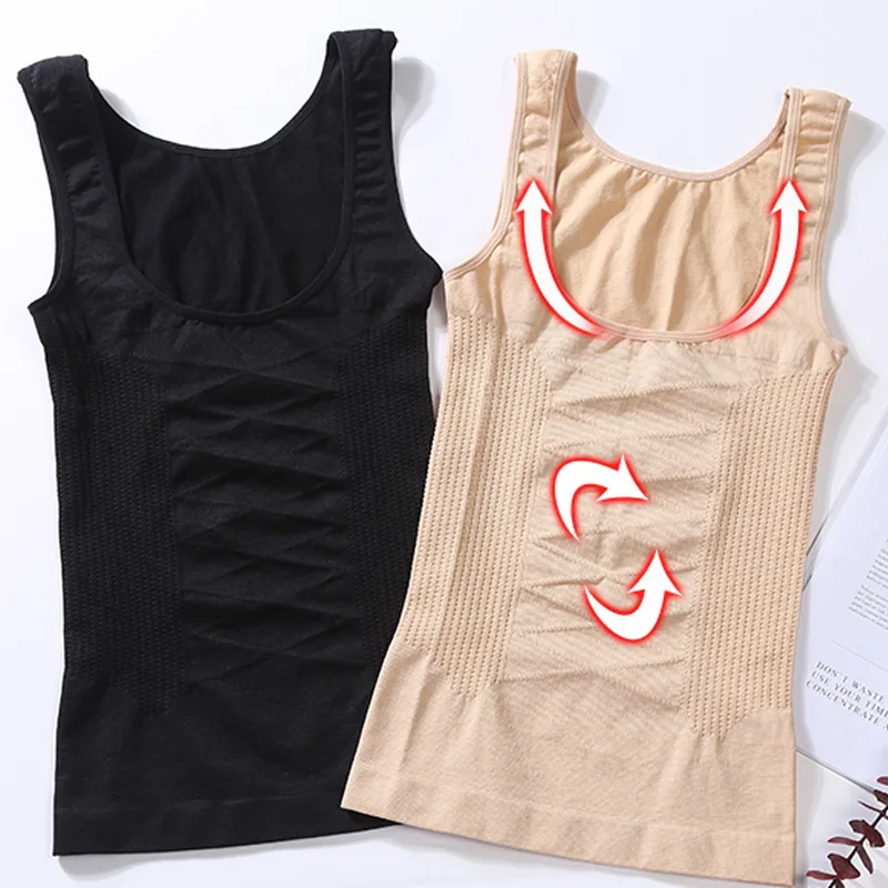 Female Full Body Shapers Thong Bodysuit High Waist Shapewear Skinny Sweatshaper Vest For Women