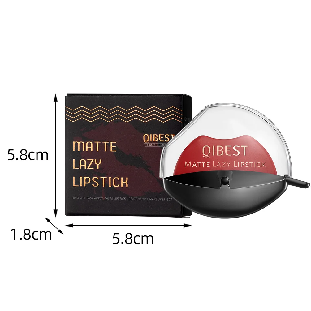 Lip-shaped Lipstick Seal Sip Into Makeup Lazy Blush Lipstick Velvet Matte Lip Fog Makeup Effect Gloss Waterproof Non-stick Cup