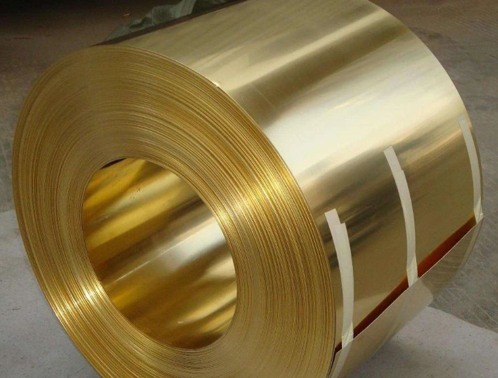 Brass foil Strip Brass Copper coil 1 -1220mm Width and 0.01mm - 200mm Thickness Rolled brass strip coil