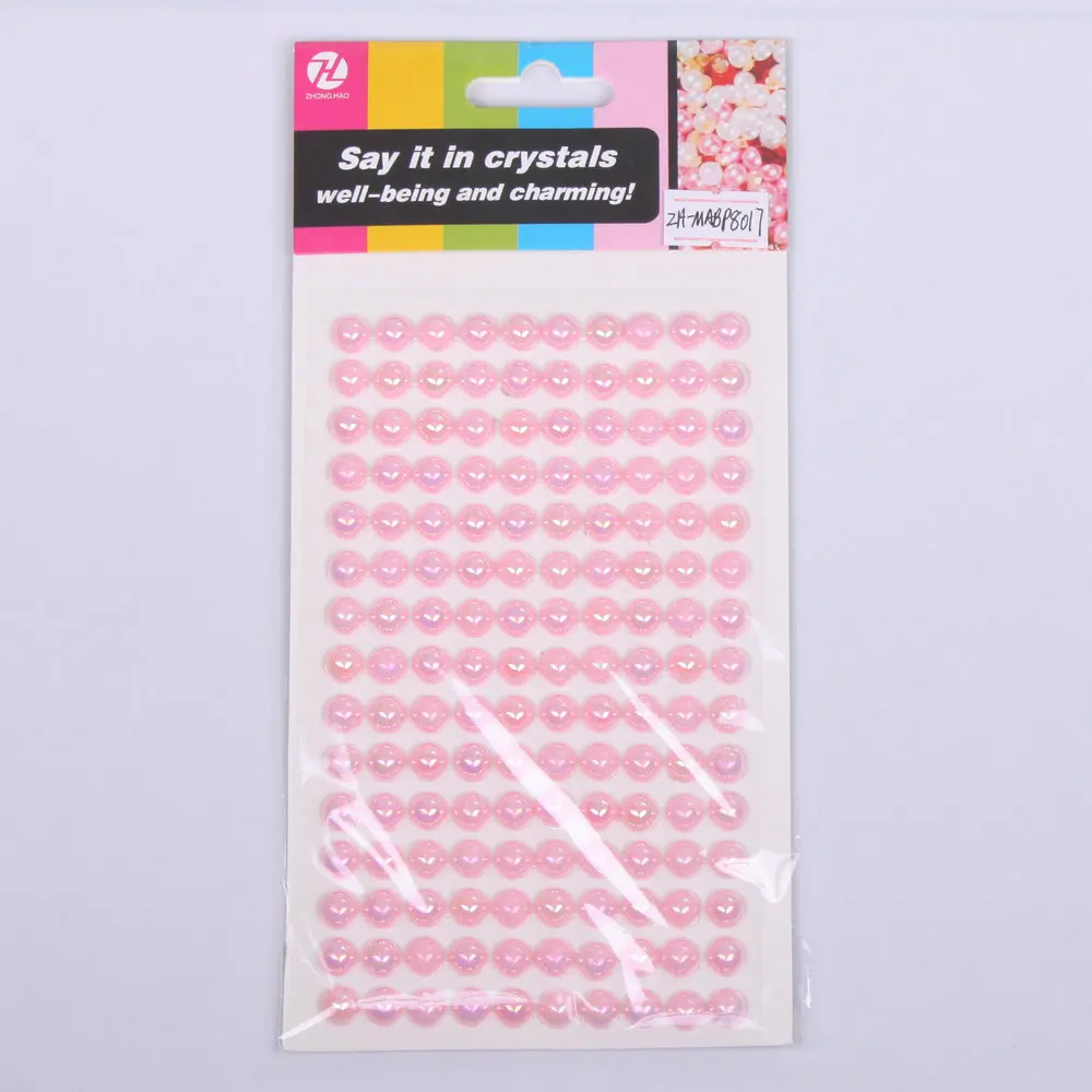 Pearls Sticker Gems for Hair, Face, Makeup, Eye, Nail, Crafts, Assorted Sizes Self Adhesive Ivory White Hair Pearl Stickers