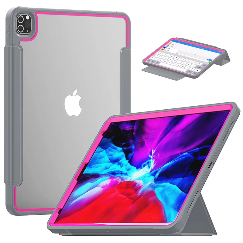 Кожаный чехол с откидной крышкой и слотом для карандаша для iPad pro 12,9 2020/2018 с функцией автоматического пробуждения и сна