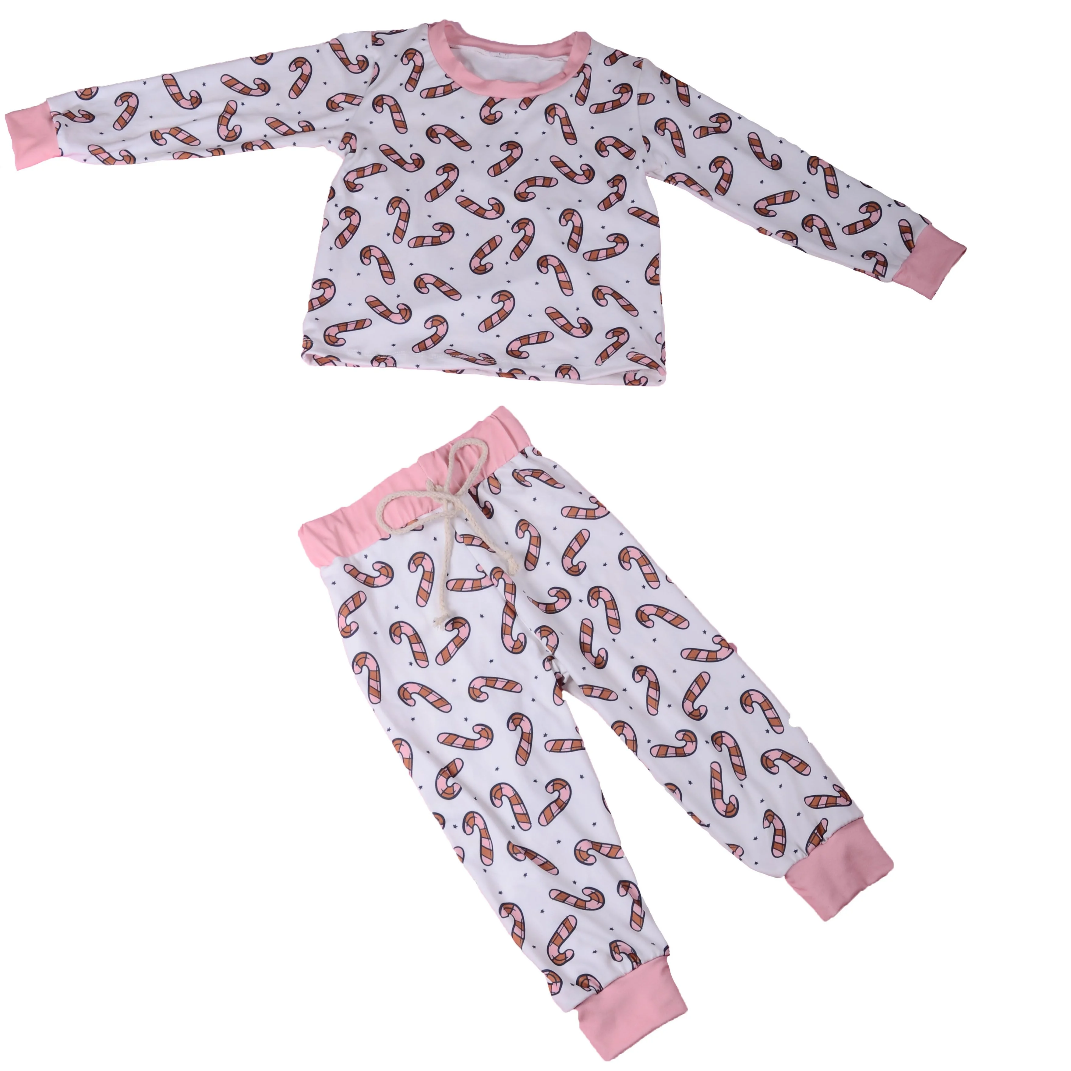 Bc1-9 New Christmas print Pajama Set Service Long Sleeve Kids Clothing Trousers Set Toddlers Christmas pajamas