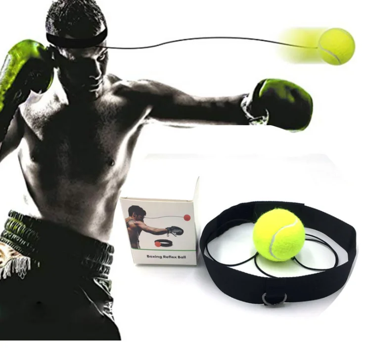 HKBB001Customized Logo  Boxing Ball with Headband Tennis Ball Suit for Reaction Agility Punching Boxing Reflex Ball