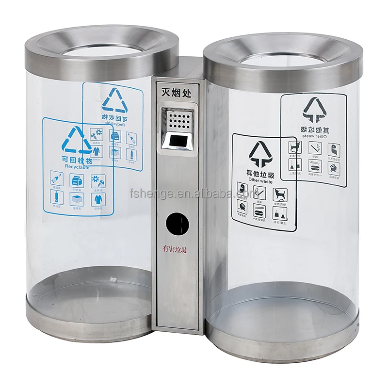 Luxury stainless steel custom gold trash can / kitchen compost bin / waste sorting bin