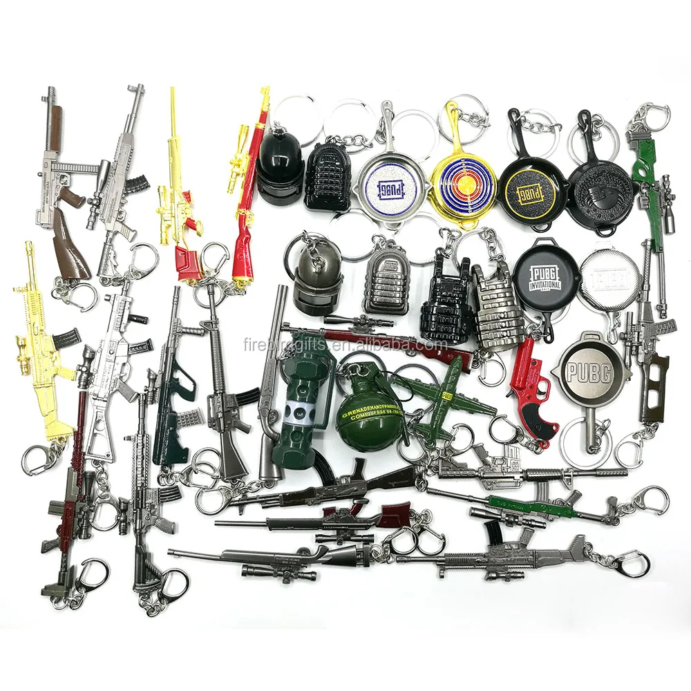 wholesale metal mini Pan helmet kar98k weapon gun keychain