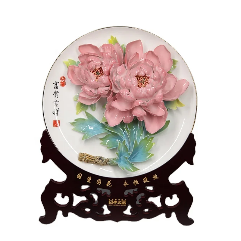 Prezzie 3D DIY handmade Japandi Environment protection porcelain ornaments ceramic craft flower plate for gift