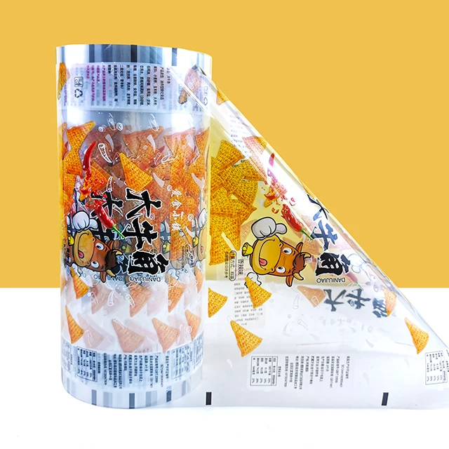 PET Gravure Printing Customized Print Plastic Roll Stretch Film Lamination Film for Food Packaging Snack