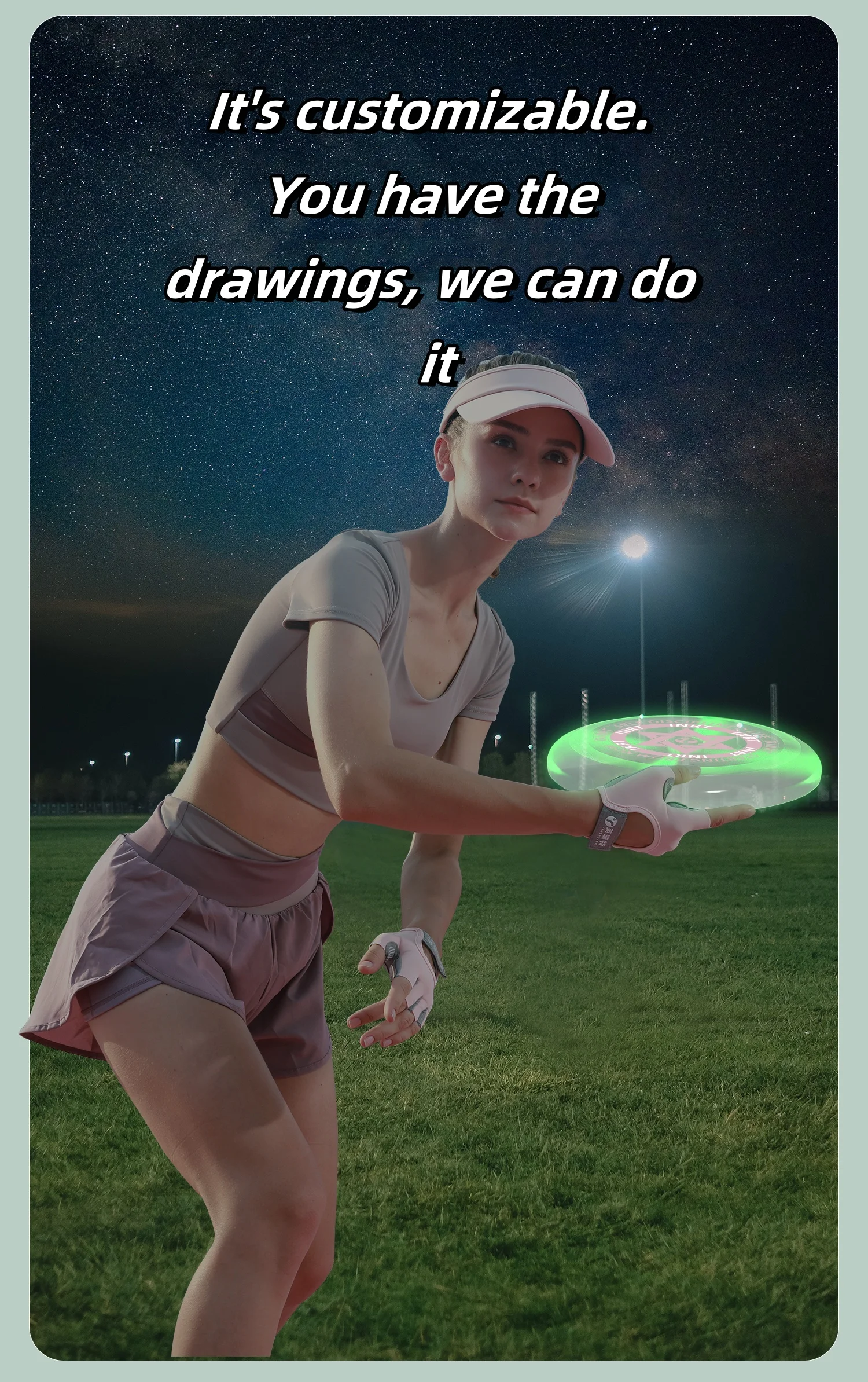Светодиодная метательная игра 175 г ultimate Frisbeed летающие дисковые игры с логотипом