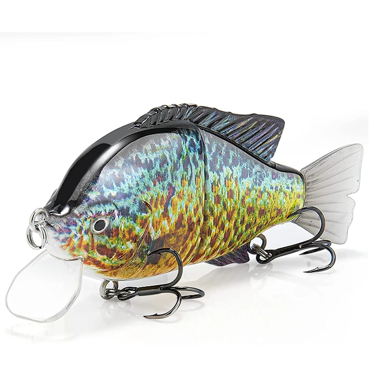New Arrival Wake Baits Top Water Bass Fishing Floating Lure Bluegill Hard Swimbait Single-Jointed Waking Crankbait 4' 1-1/5oz