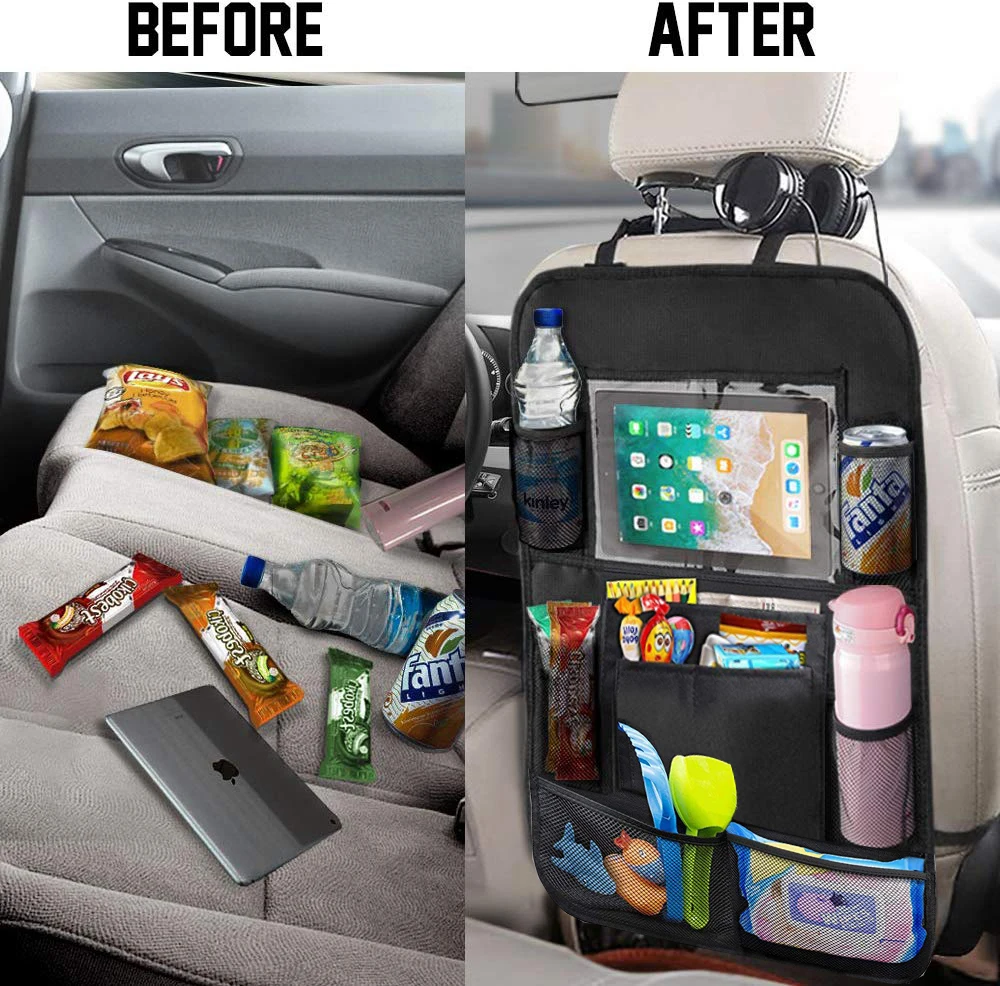 Multi-functional oxford 600D travel back seat car organizer for kids baby car seat organizer Bag