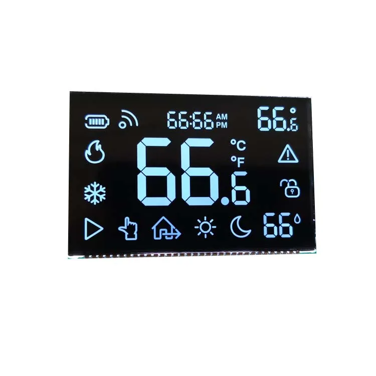  Customized Size TN FSTN VATN BTN Black VA LCD Display Custom 7 segment Monochrome screen for Digital Temperature