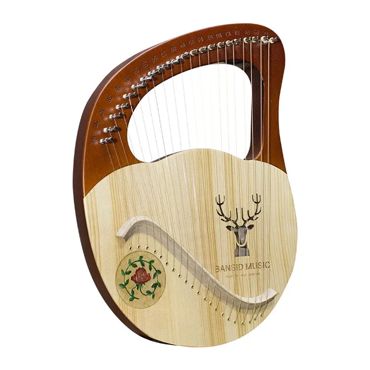 Factory direct lyre harp 21 strings Solid Spruce Top and Mahogany Back&sides Lyre Harp