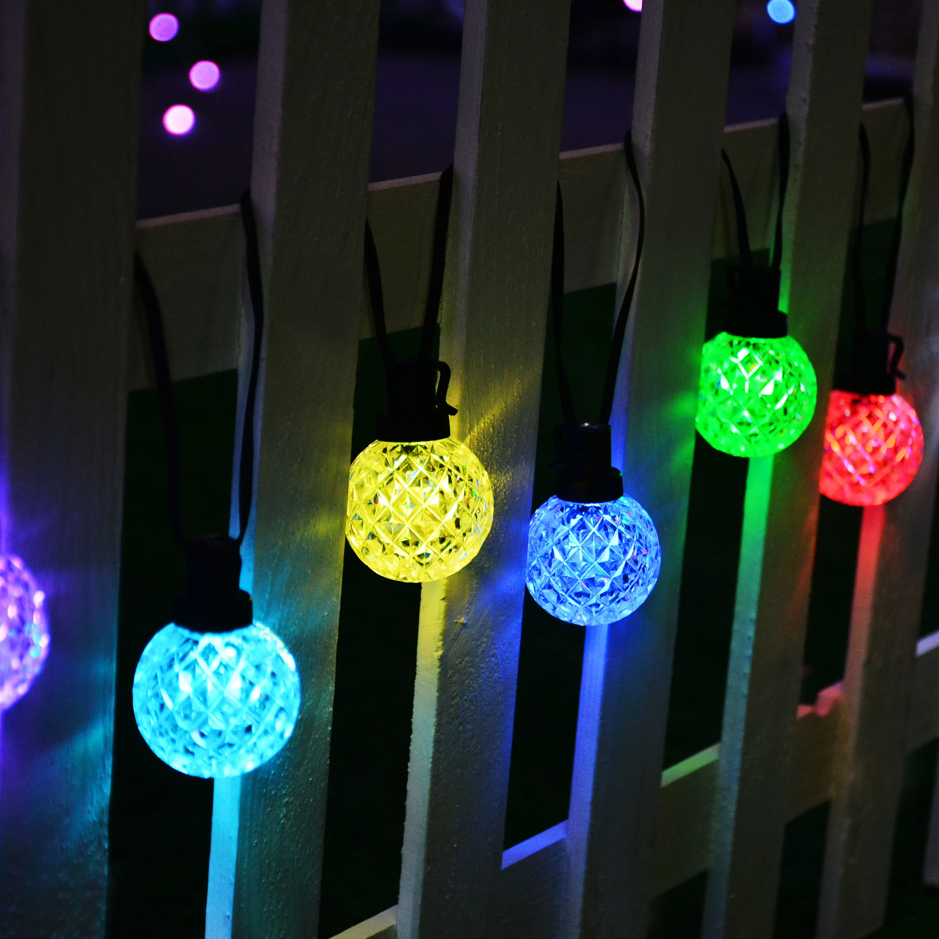 Smart outdoor string light G40 smart string light solar garden light outdoor waterproof led home courtyard decoration