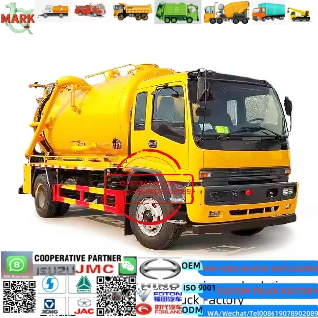 4x4 right hand drive sewer jet camion  Fecal Suction Truck/Vacuum Sewer Jetter Sewage Suction Tank Truck for sale in dubai